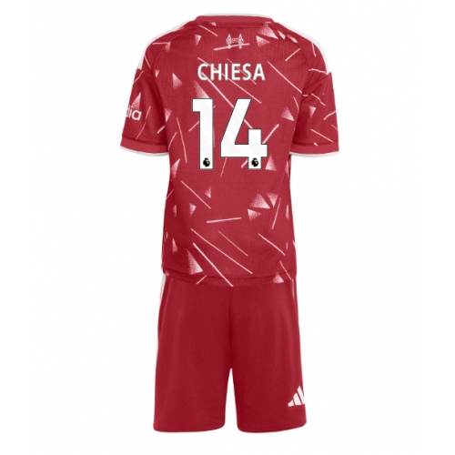 Liverpool Federico Chiesa #14 Maglia Gara Casa Repliche 2026-27 Bambino Maniche Corte Liverpool Federico Chiesa #14 Maglia Gara Casa Repliche 2026-27 Bambino Maniche Corte
